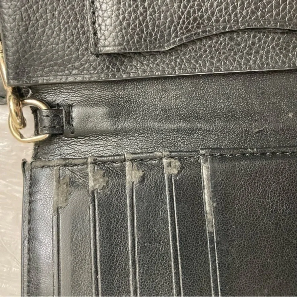Michael kors black leather wristlet